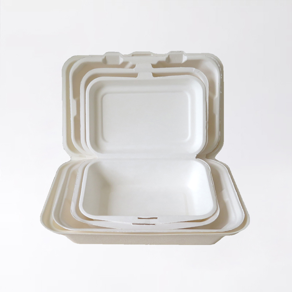 Bagasse Clamshell Box