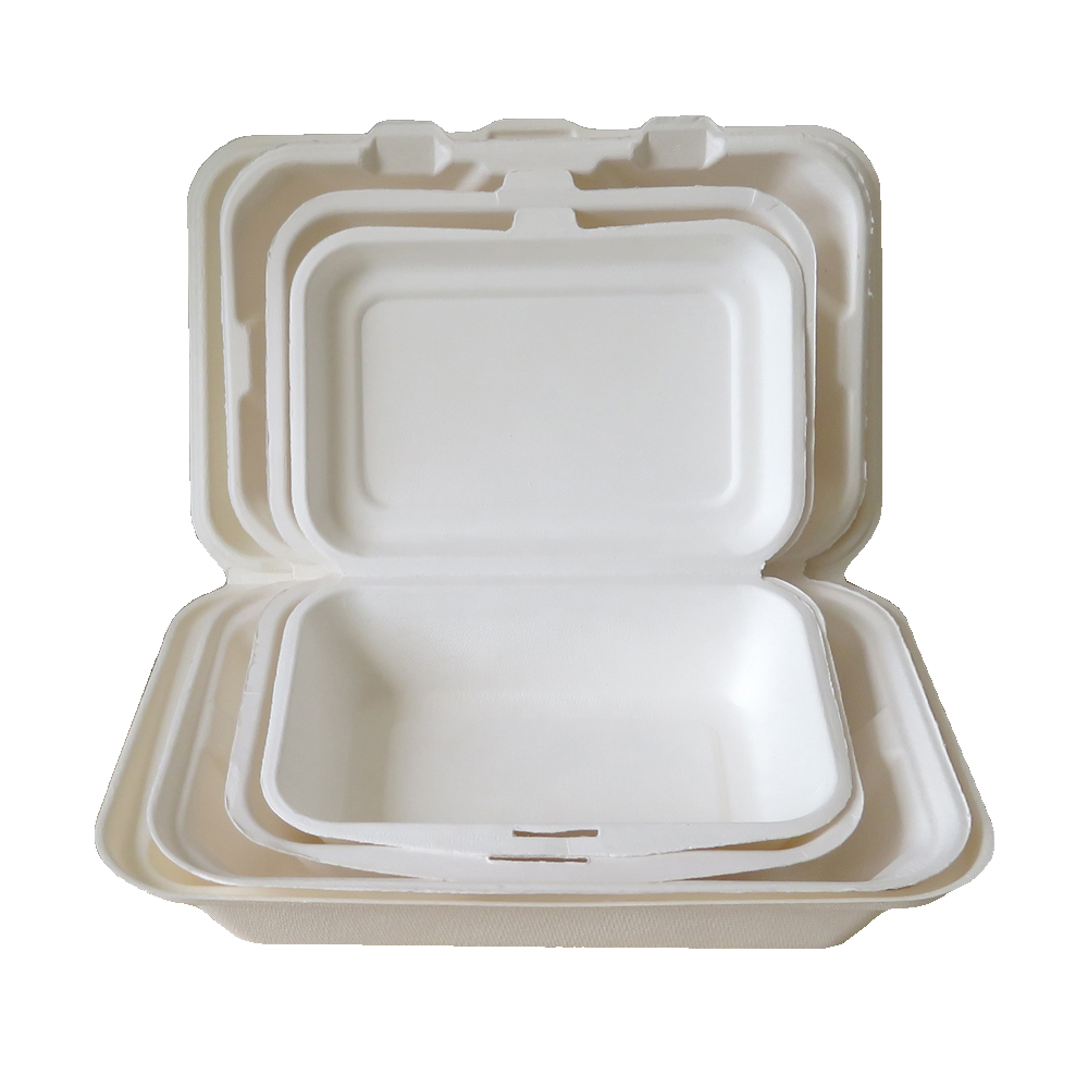 Biodegradable Compostable Airplane Lunch Box Airline Meal Box Dessert Tray With Lid