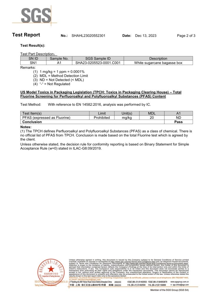 Is Sugarcane Bagasse Tableware Contain Pfas? Bpa Free?