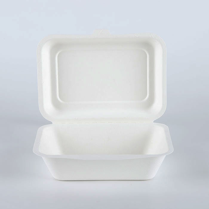 Biodegradable Sugarcane Bagasse Clamshell Box