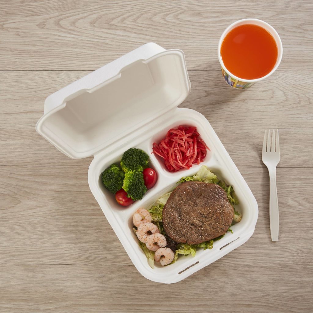 3 Compartment To Go Containers Compostable