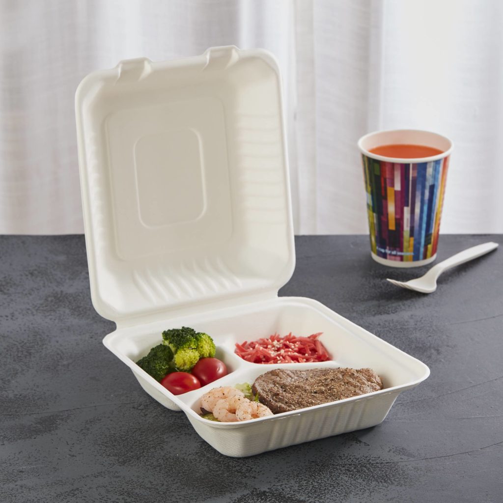 Eco Friendly Sugarcane Bagasse Takeaway Containers For Food