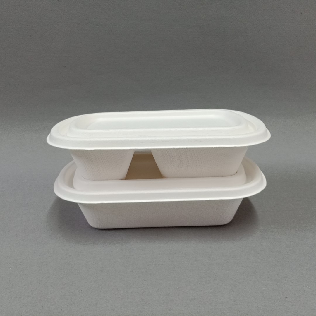 Sugarcane Compostable Lunch Box With Lid