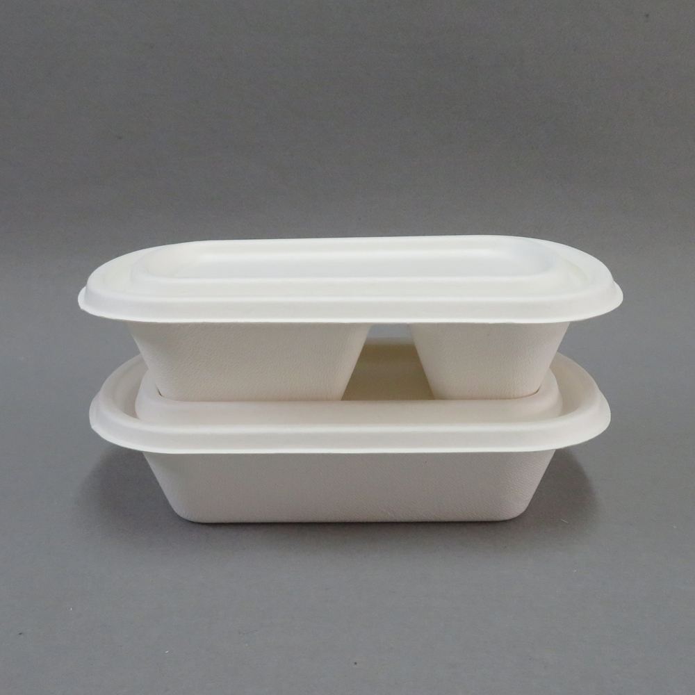 Sugarcane Compostable Lunch Box With Lid