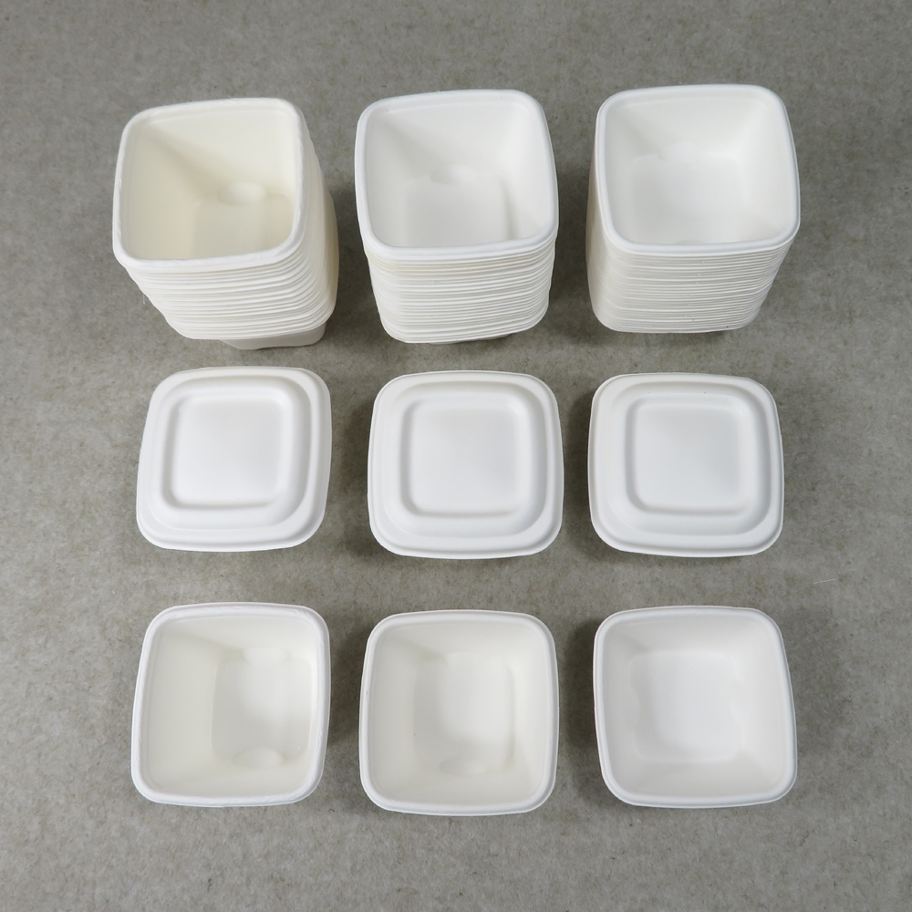 Compostable 4 3 2 oz sauce cups with lid