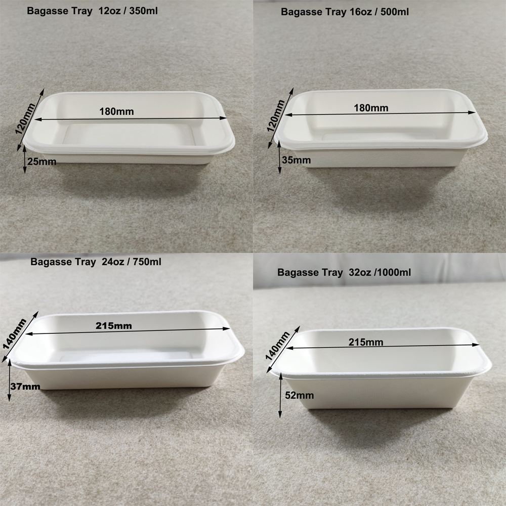 Disposable Biodegradable Sushi Tray With Lid