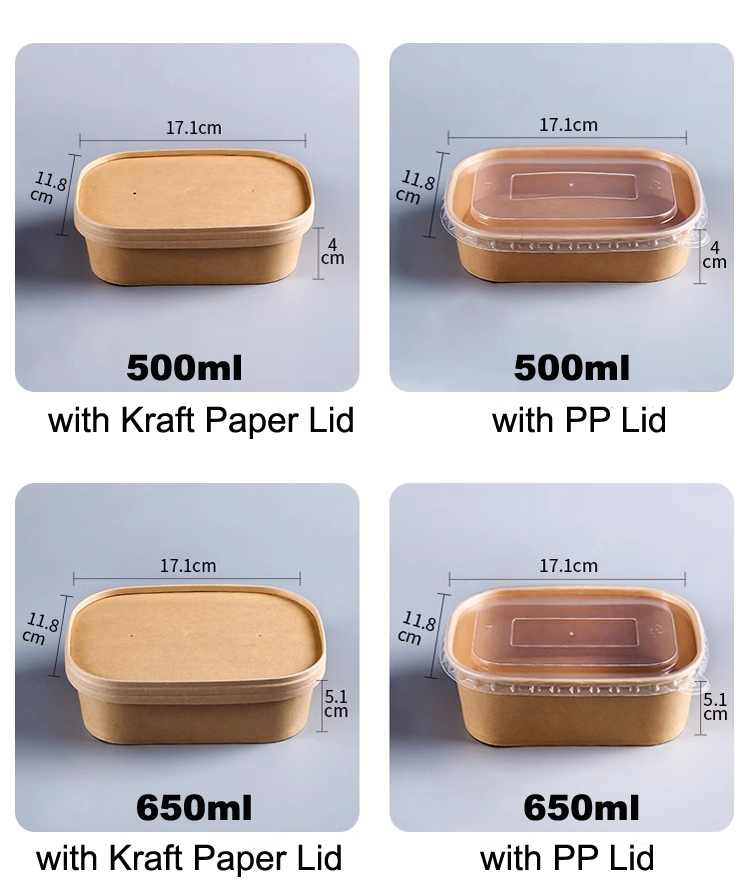 Paper Rectangle Salad Bowl