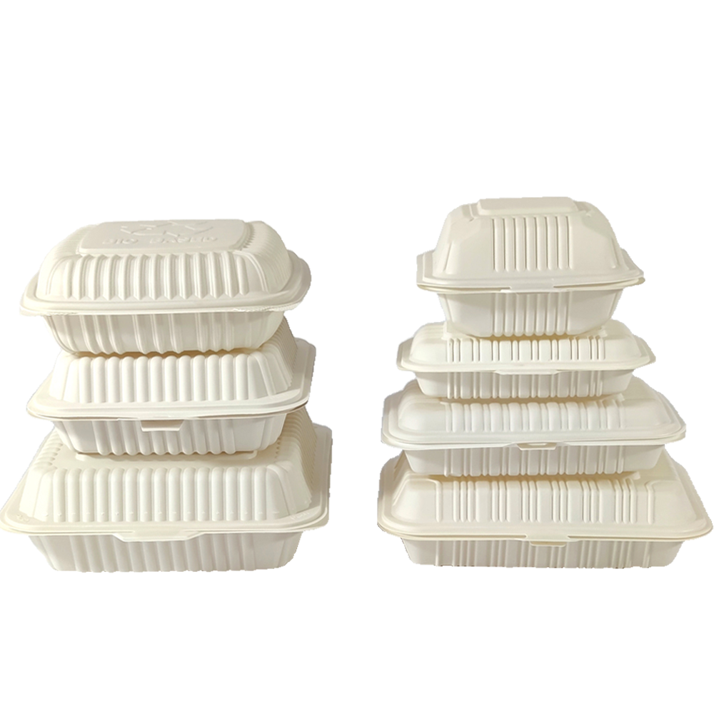 Cornstarch Clamshell Box-1