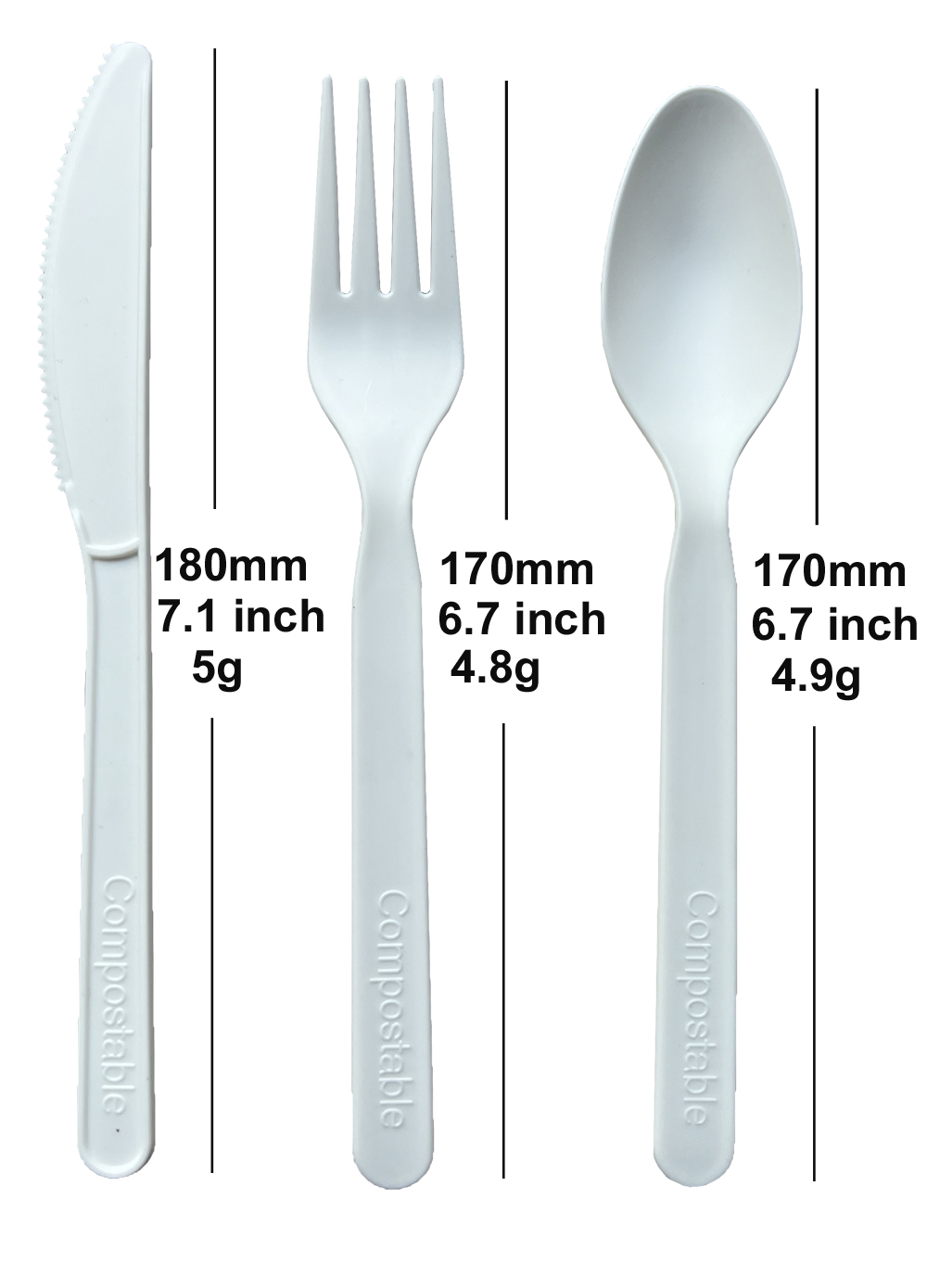 Biodegradable Forks Spoons Knifes