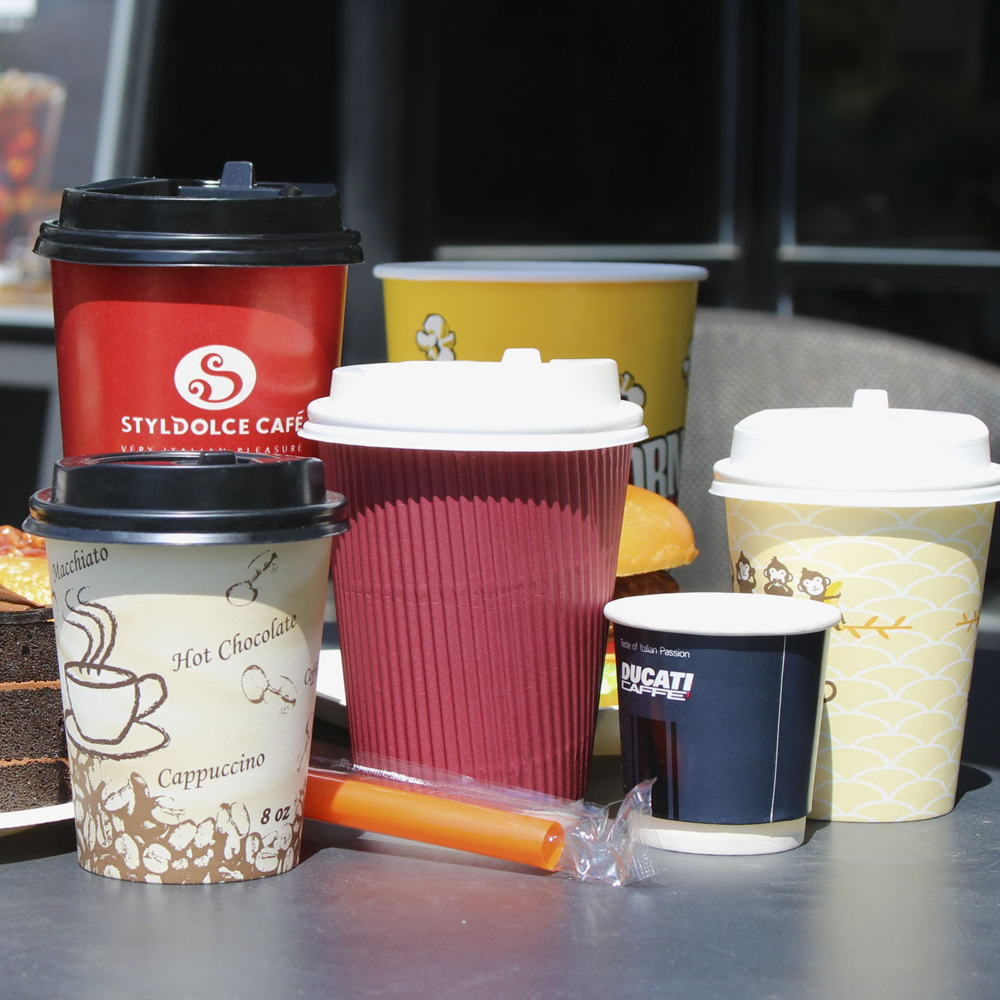 Disposable Coffee Cups with Lids