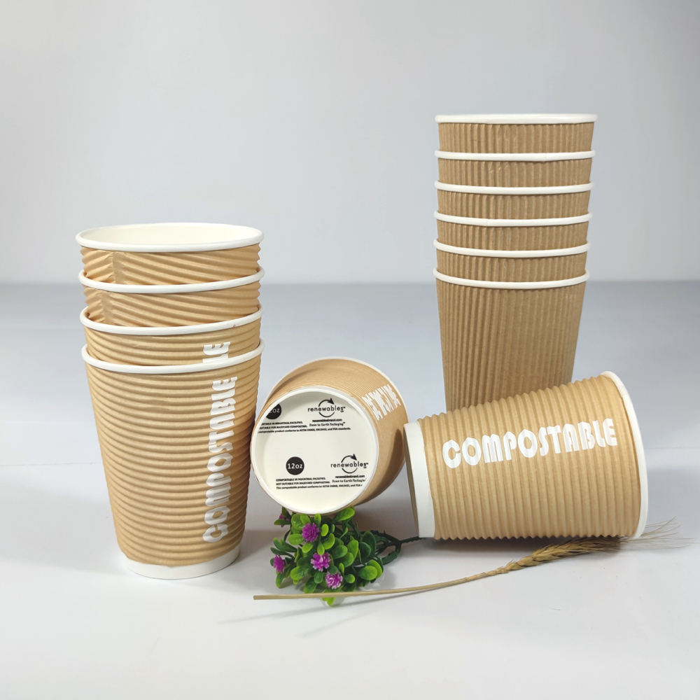 8/12/16/20 oz Compostable Hot Cups