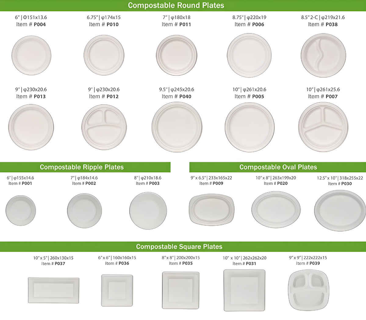 Bagasse Plates