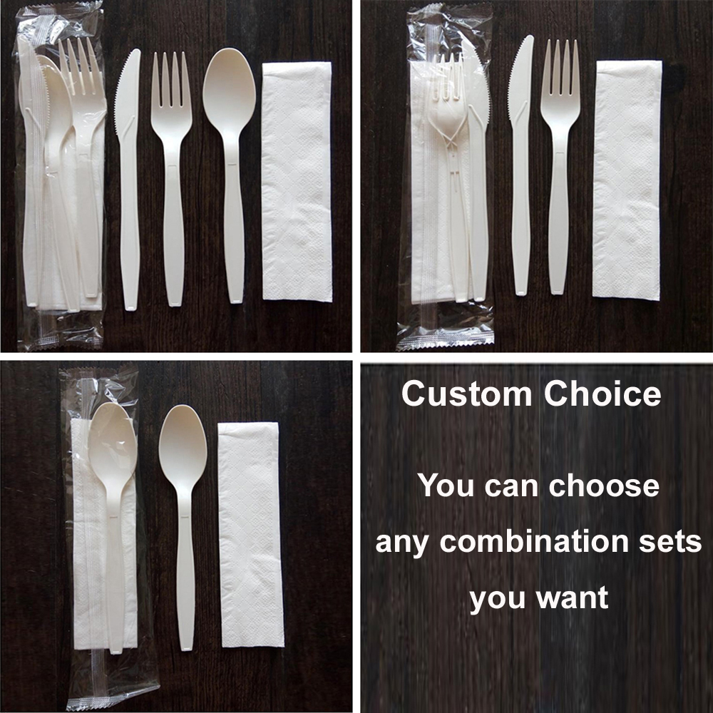 Compostable Biodegradable Cutlery Set Kit