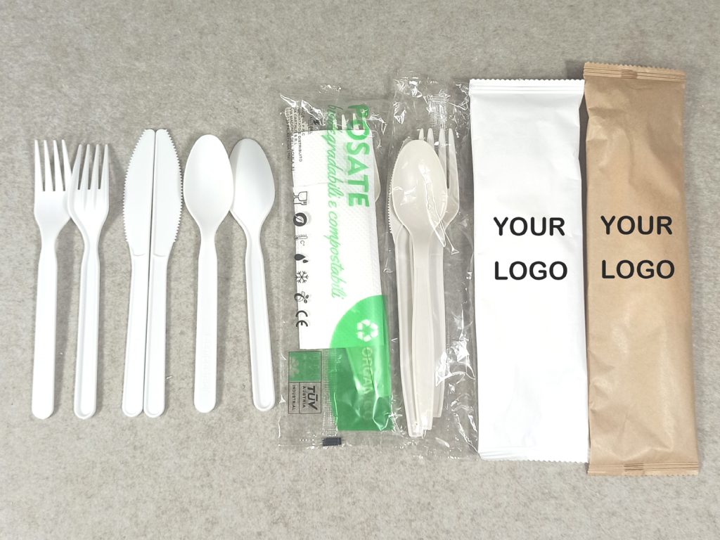 Individually Wrapped Compostable Cutlery Set 2