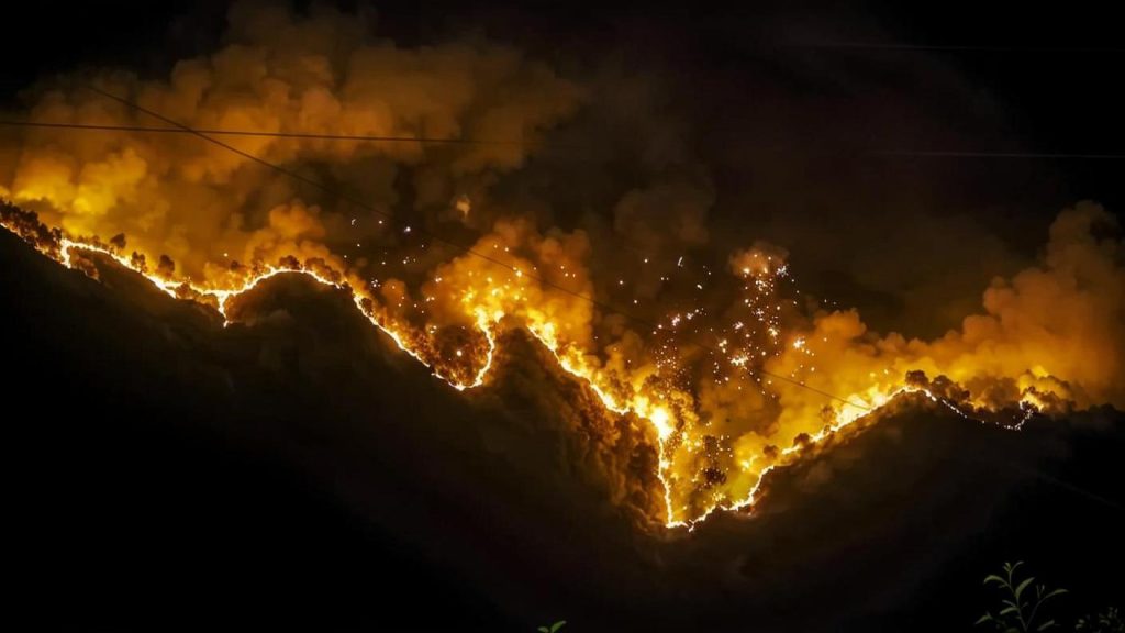 Wildfire north of Los Angeles