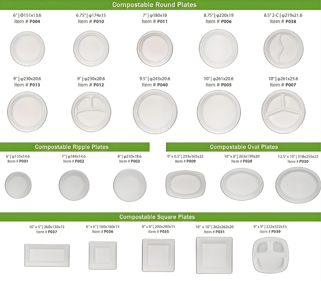 standard size disposable paper plate in inches cm